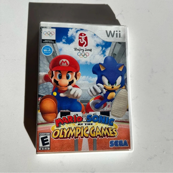 Nintendo Wii Mario and Sonic at Olympic Games complete game with manual